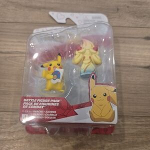 Pokemon 2026 Valentines Pikachu & Alcremie Battle Figure Pack Jazwares sealed